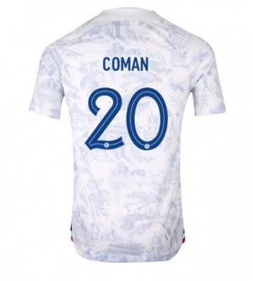 Francja Kingsley Coman #20 Koszulka Wyjazdowych MŚ 2022 Krótki Rękaw